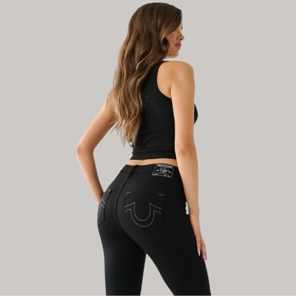 TRUE RELIGION BECCA PONTE MID RISE CURVY BOOTCUT PANTS | Color: Black | NEW/NWOT - Picture 4 of 13